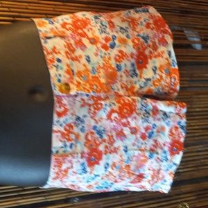 White flowered shorts size 13